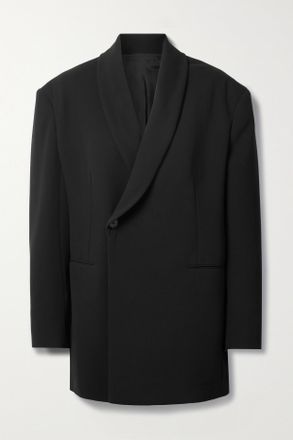 The Row Blazer In Twill Di Misto Lana Diomede - Nero