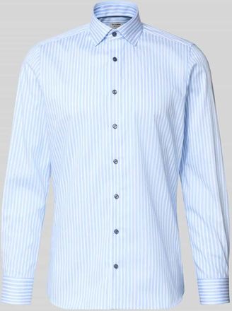 Olymp Level 5 Slim Fit Businesshemd aus Baumwoll-Mix mit Haifischkragen in Bleu, Gr&ouml;&szlig;e 38