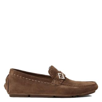 Fendi FF Suede Driving Loafers, Brand Size 9 ( US Size 10 )
