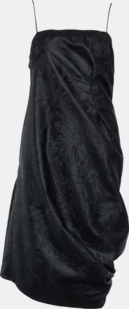 Sportmax Black Floral Print Synthetic Sleeveless Dress