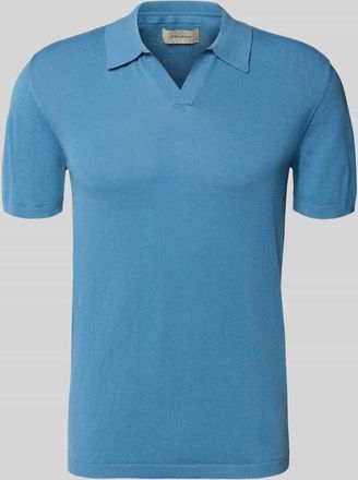 Blend Regular Fit Poloshirt in Strick-Optik Modell Bray in Blau, Gr&ouml;&szlig;e 3XL