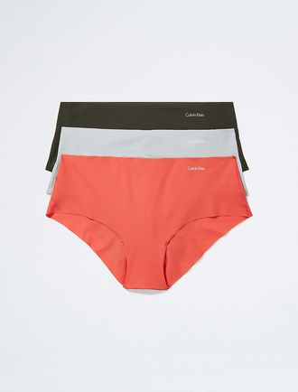 Calvin Klein Womens Invisibles 3-Pack Hipster - Multi - XS
