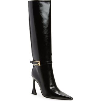Jeffrey Campbell Identity Knee High Boot in Black Gold at Nordstrom Rack, Size 6