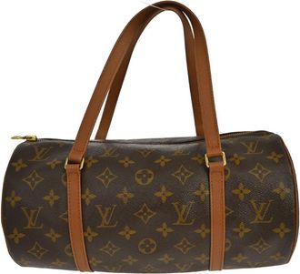 Louis Vuitton Papillon Handbag Monogram Canvas Brown Canvas Handbag (Pre-Owned)