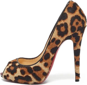 Christian Louboutin Pumps con stampa leopardata - Marrone