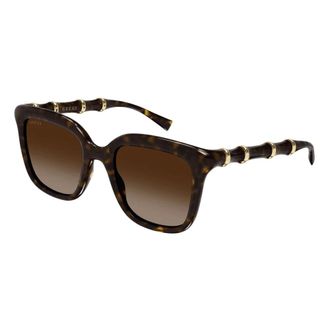 Gucci Sunglasses, female, Brown, Size: 52 MM Square Frame Sunglasses
