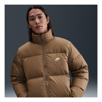 Nike Sportswear Club Therma-FIT Puffer Jacket Mosswood Brown White IB2976-235