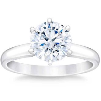 Pompeii3 1 carat - 5 carat Lab Grown Diamond Solitaire Engagement Ring 14k White Gold SZ7