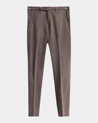 Sartorio Solid Crease-Front Trousers