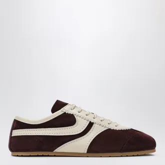 Dries Van Noten Dark purple/beige suede sneakers