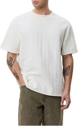 Les Deux Stripe Jacquard T-Shirt in Eggnog White at Nordstrom, Size Xx-Large