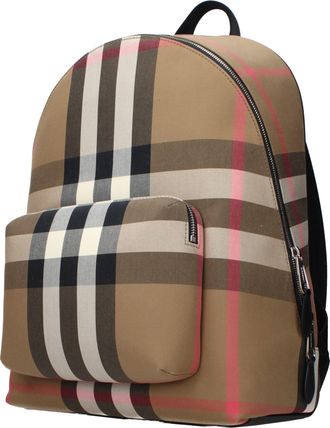 Burberry Fabric Backpack - Beige
