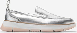Cole Haan Womens Zer&oslash;grand Rella Venetian Loafers - Silver Size 10.5
