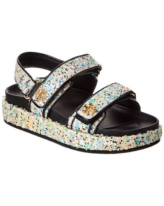 Tory Burch Kira Glitter Canvas & Leather Sport Sandal