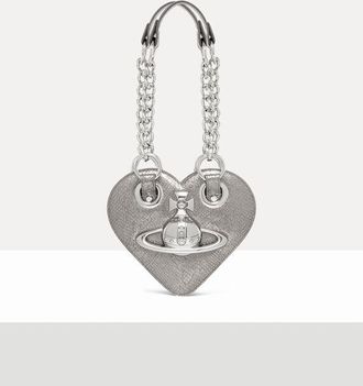 Vivienne Westwood Juliet Heart Chain Bag Python-effect Emboss Iron