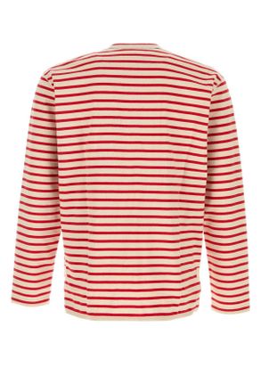 Junya Watanabe Mens Embroidered Cotton Oversize T-Shirt Naturalred Exterior