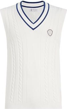 Brunello Cucinelli Cotton knit vest in Panama at Nordstrom, Size Xxx-Large Eu