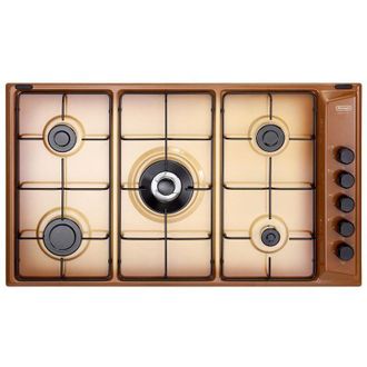 DeLonghi De Longhi FLT 59 DD Linea Family Piano cottura a Gas 5 Fuochi Bruciatore Tripla Corona 90 cm Terra di Francia