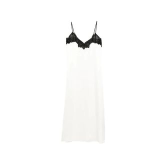 Co Midi Dresses, female, White, Size: XS Lace Slip Dress in Silk