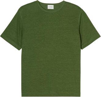 Closed Groene Ranger Tee-Shirt Linnenmix - Heren - T-shirts - Groen - L - Linnen - Tops