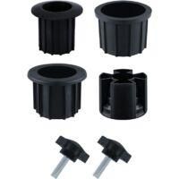 OEM Juego De 6 Piezas Para La Base De Una Sombrilla, Accesorios Con Cable Tensor Y Bot&oacute;n Negro, Accesorios Para Sombrillas De Patio, Balc&oacute;n Y Jard&iacute;n (negr