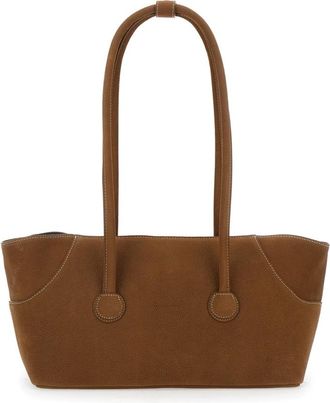 Marge Sherwood Boat Shopper Large - Dames - Shoppers - Bruin - ONE Size - Leer - Tassen