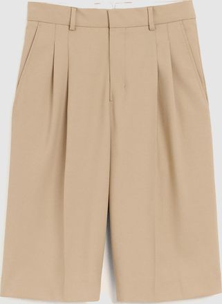 Ami Bermuda With Two Pleats Beige Taupe