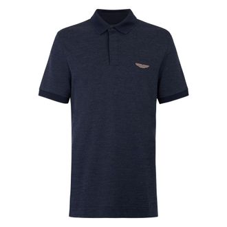 HUGO BOSS Hugo, Polo Shirts, male, Blue, Size: 2XL Short Sleeve Polo