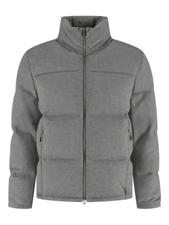 Sease Tribeca funnel-neck padded jacket - men - Wool/Cashmere/Down/Feather - L - Grey