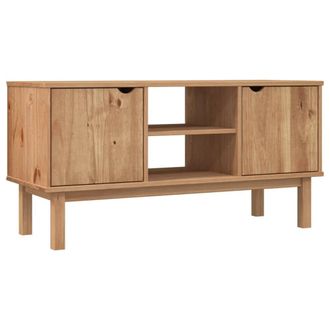 Berkfield Home TV Cabinet OTTA 113.5x43x57 cm Solid Wood Pine in Brown