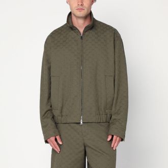 Gucci Bomber verde bosco in tessuto GG