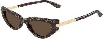Alexander McQueen Cat Eye Zonnebril - Dames - Zonnebrillen - Bruin - 51 MM - Nylon - Accessoires