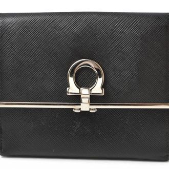 Ferragamo Gancini Leather Wallet (Bi-Fold) (Pre-Owned)