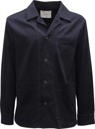 Paolo Pecora Shirt Jacket Model 24I C1M0 - Heren - Zomerjassen - Blauw - XL - Jassen