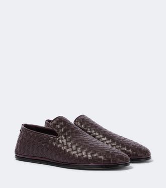 Bottega Veneta Zapatos slip-on Sunday de piel Intrecciato