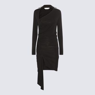 Off-white Black Viscose Stretch Dress