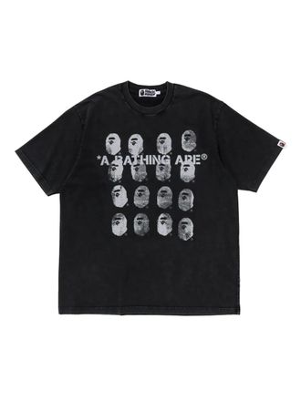 A Bathing Ape logo-print T-shirt - men - Cotton - S - Black