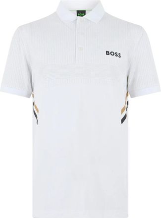 HUGO BOSS Tops, Heren, Wit, XS, Polyester, Paule TOC Poloshirt