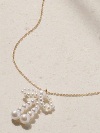 Sophie Bille Brahe Collana In Oro Riciclato 14 Carati Bow Simple