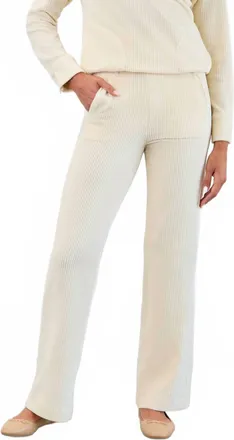 FDJ Cord Pull On Pant In Cream