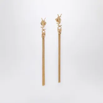 Saint Laurent Cassandre pendant earrings in gold-tone metal