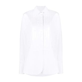 Jil Sander Shirts, female, White, S, Pleated Bib Shirt