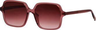 Tom Tailor Sonnenbrille TOM TAILOR Modell 676007, Damen, rot transparent, leicht transparent, Sonnenbrillen Sonnenbrille, Form Feminin, Logoschriftzug auf B&uuml;gel,