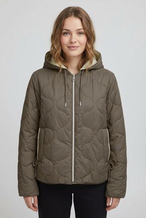 Only Steppjacke ONLY ONLMIKI HOOD QUILT JACKET CC OTW, Damen, Gr. XL, walnut detail:oxford tan, Steppware, Obermaterial: 100% Nylon, unifarben, Po-bedecken