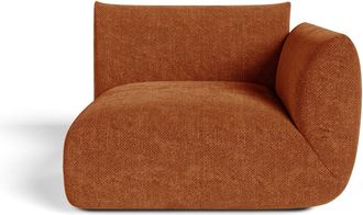 Sia Home M&oacute;dulo de esquina derecho de terciopelo chenilla terracota