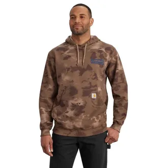 Carhartt Work in Progress Hoodie Mens Soft Sepia Camo Loose Fit Midweight Pullover JAX1633