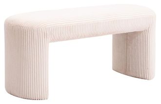 Nordlys Banco estilo escandinavo en terciopelo Beige