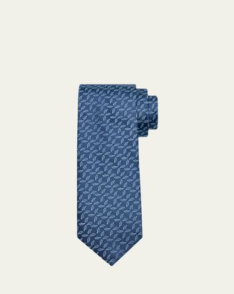 Charvet Mens Petite Tassel Silk Tie