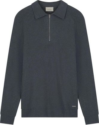 Dstrezzed Yvain Polo - Heren - Ronde hals truien - Blauw - L - Katoen - Truien & Vesten