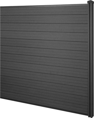 Hhg Hhg - Nunca Usado] Valla De Protecci&oacute;n Wpc Sarthe, Valla Cortaviento, Poste Wpc, Elemento De Prolongaci&oacute;n, 1,88m Antracita